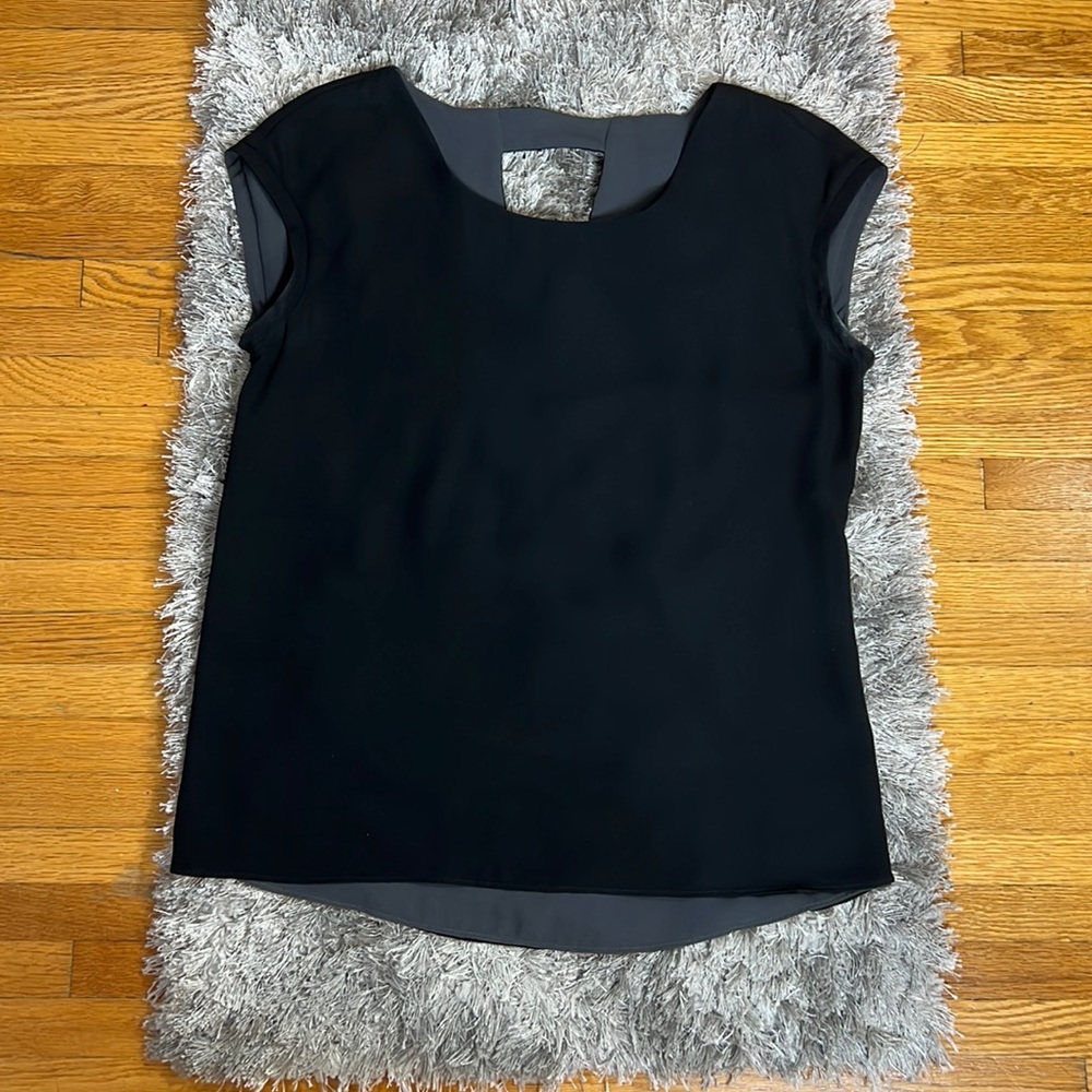 Banana Republic Short Sleeve Black Blouse